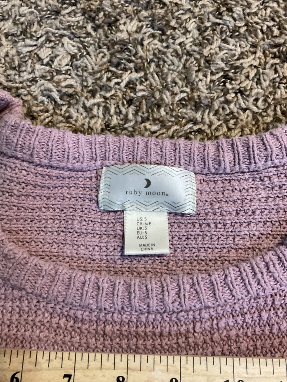 ruby moon soft lavender knit pullover - Picture 9 of 9